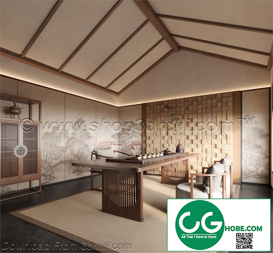 Tea Room 52 3D Model